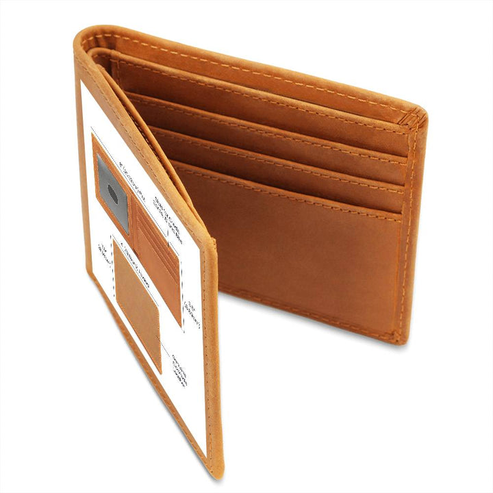 Leather Wallet with Multiple Compartments You Can Even Add Your Name or Favorite Logo