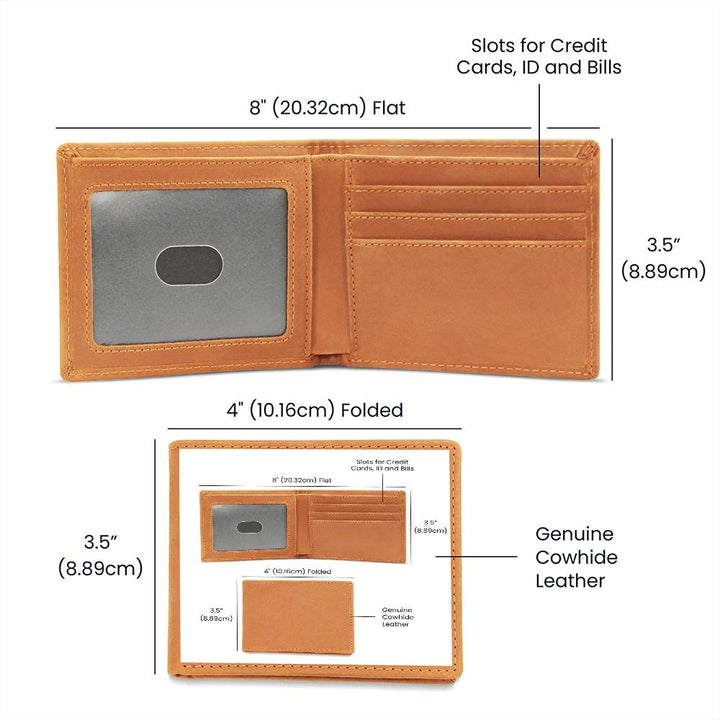 Leather Wallet with Multiple Compartments You Can Even Add Your Name or Favorite Logo