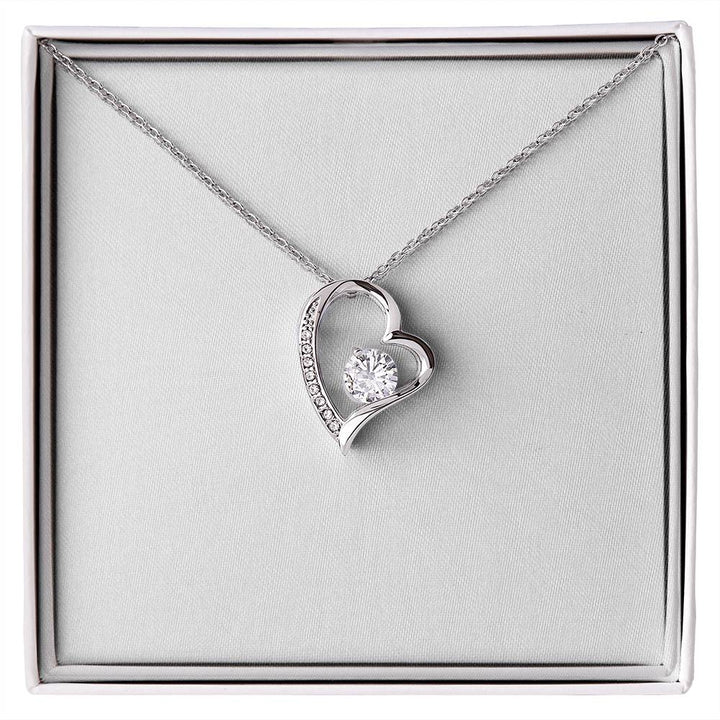 Silvertone Heart With Stone