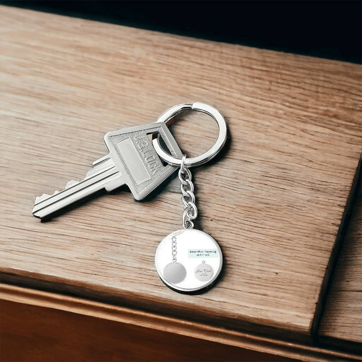 Engraved Metal Linked Key Chain