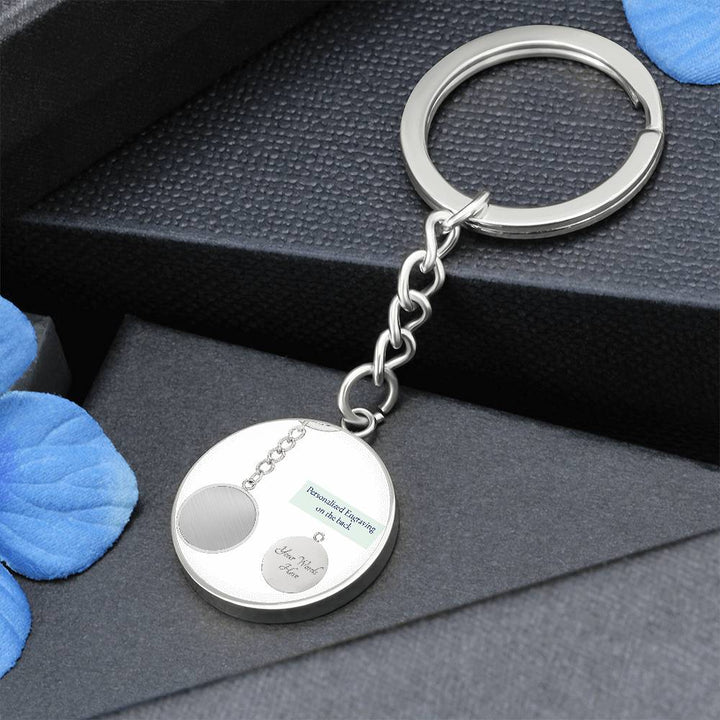 Engraved Metal Linked Key Chain