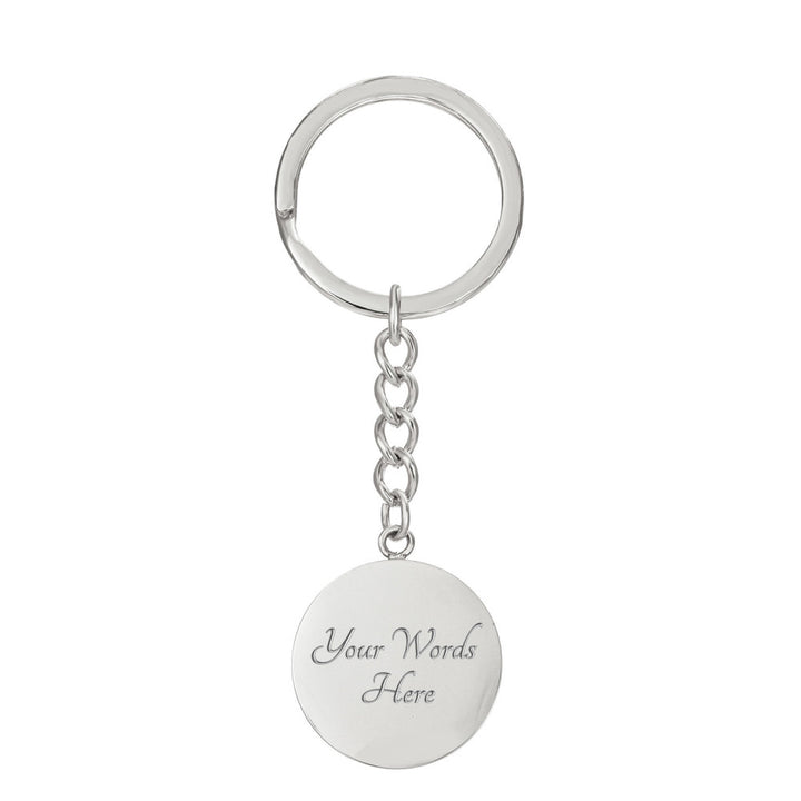 Engraved Metal Linked Key Chain