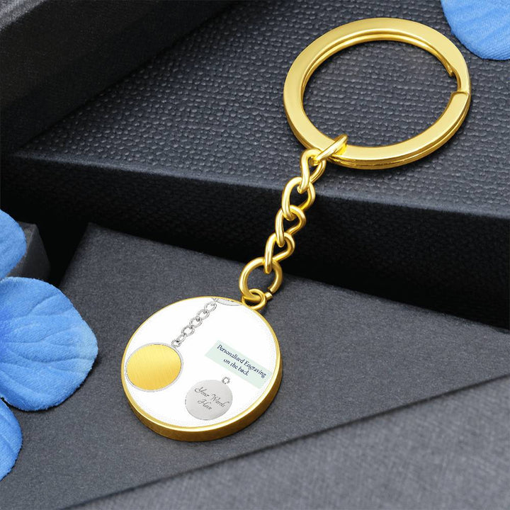 Engraved Metal Linked Key Chain