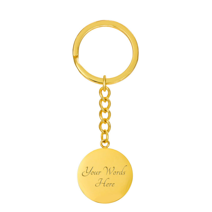 Engraved Metal Linked Key Chain